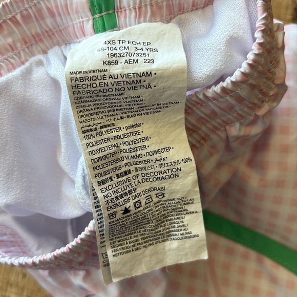 Nike Pink and White Checkered Shorts size 4 - Picture 4 of 6